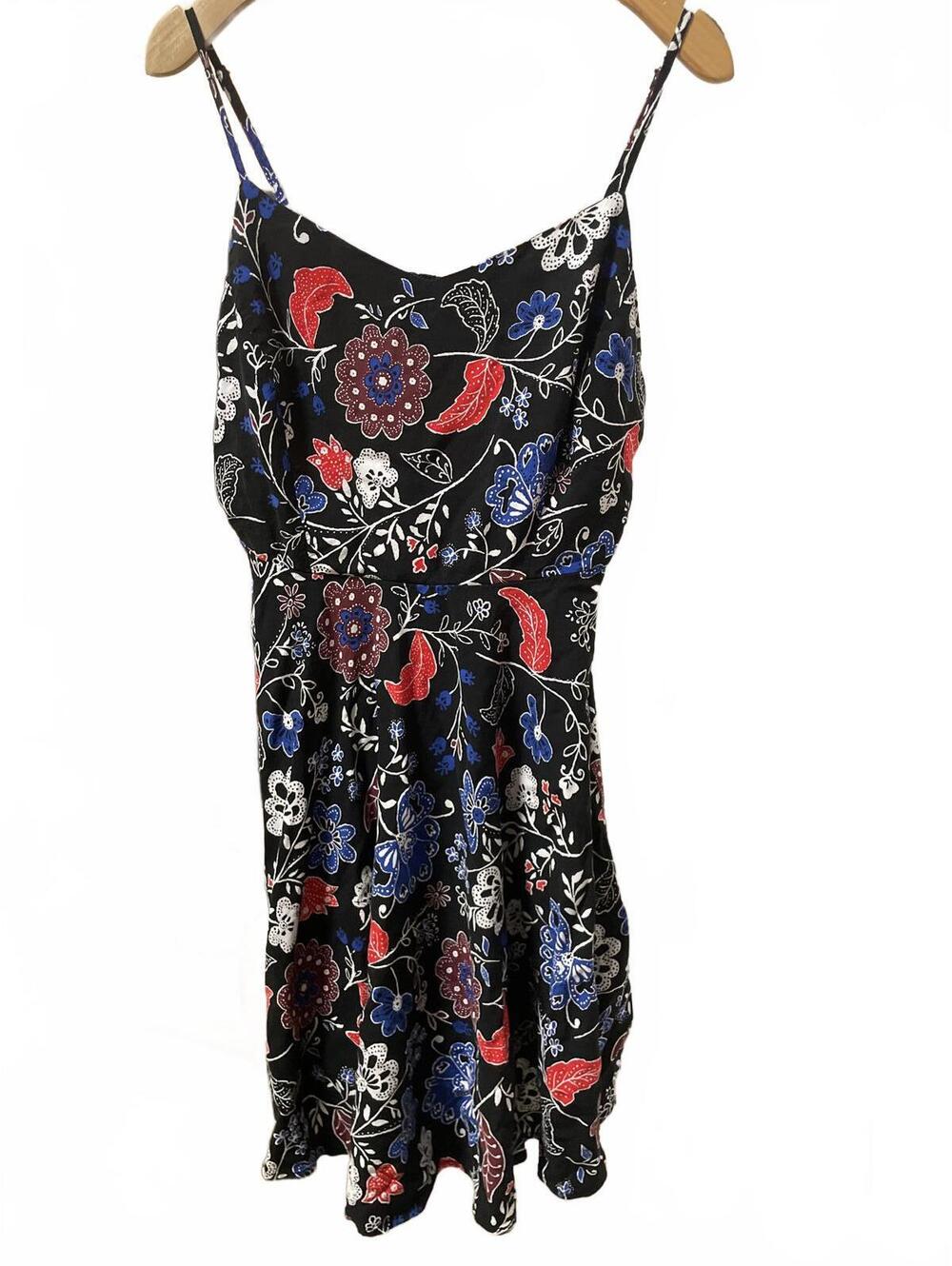 Old Navy Summer Dress Women's Large Black Babydoll Floral - Picture 7 of 9